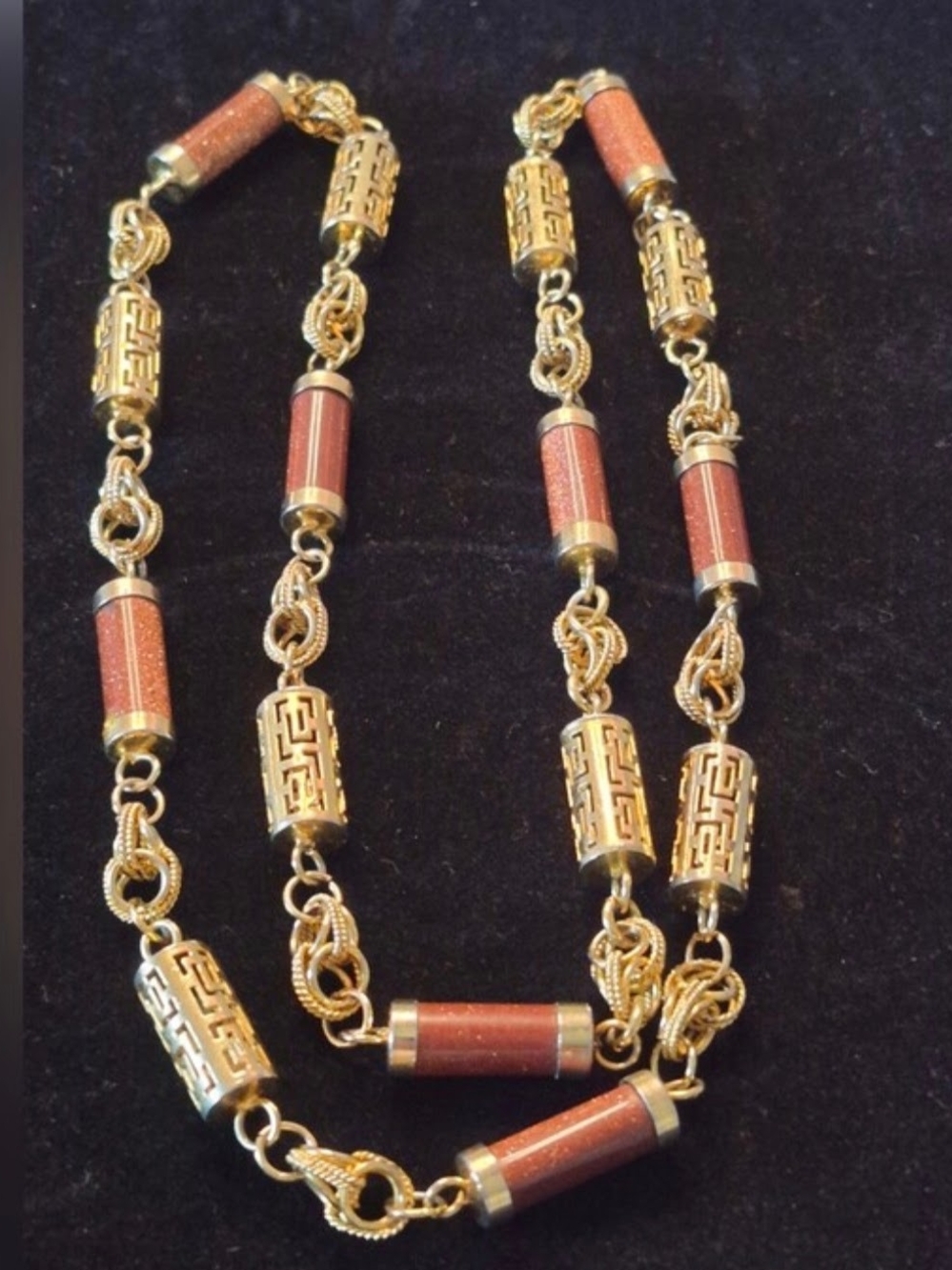 Vintage Gold and Copper Oriental Lantern Necklace